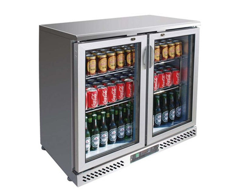 F.E.D SC248SG I Double Doors Drink Cooler I Self Closing Door I Bar Cooler