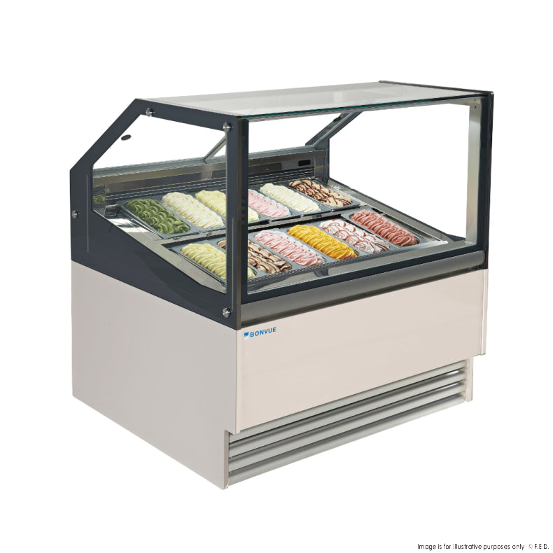 F.E.D SGD-12 Bonvue I Ice Cream Display I Glass Canopy I Gelato Display