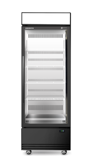 Skope BME600N-AC | 1 Glass Door | Display | Storage Fridge | with Unlit Sign | Upright Fridge | Display Fridge | Commercial Upright Fridge