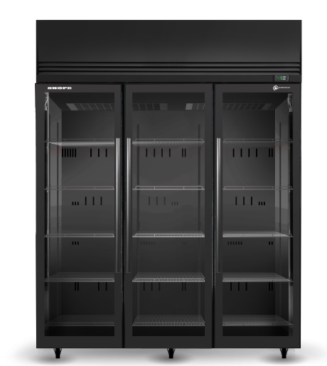 Skope SKFT1500N-A | 3 Glass Door | Upright Display | Storage Freezer | with Unlit Sign| Commercial Upright Freezer