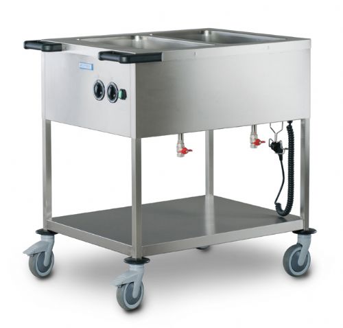 Hupfer SPA-EB-2F-S-S Mobile Heated Bain Marie I 2 X GN (NOT SUITABLE FOR DRY HEATING)