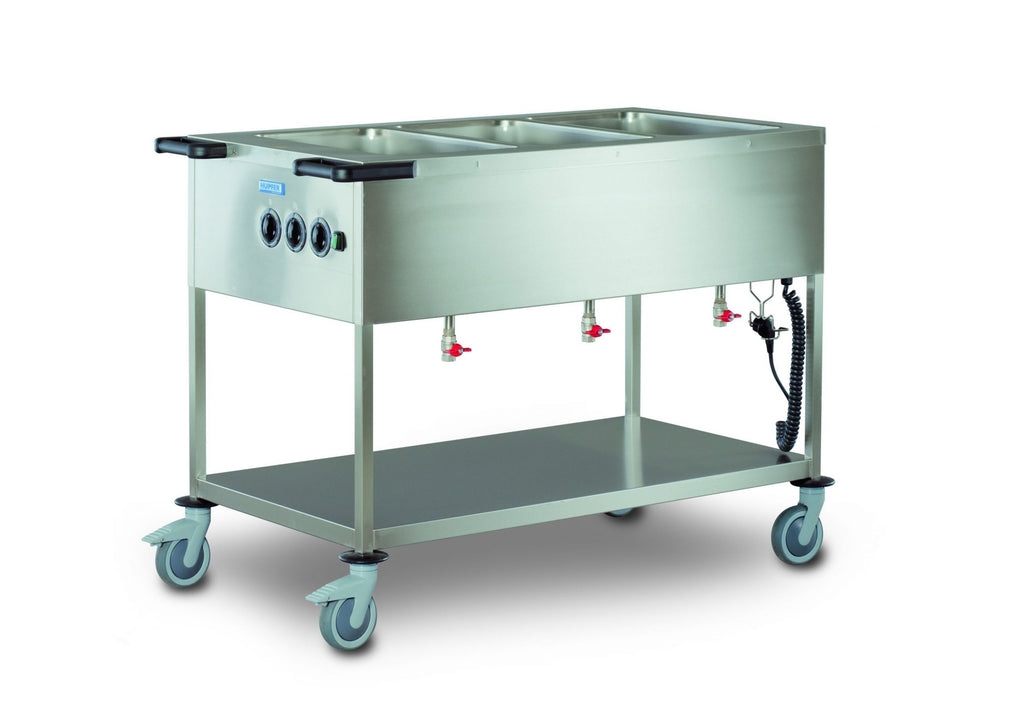 Hupfer SPA-EB-3 Mobile Heated Bain Marie I 3 X GN (WET OR DRY)