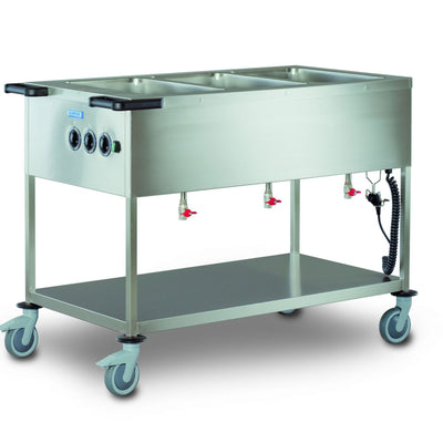 Hupfer SPA-EB-3F-S-S Mobile Heated Bain Marie I 3 X GN (NOT SUITABLE FOR DRY HEATING)