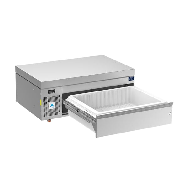 Adande VLS1.RT | Single Slimline Dual Temperature Drawer | Plinth / Roller (adjustable) / Cover Top