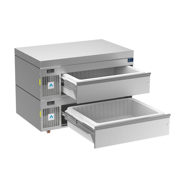 Adande VLS2.RT | Double Slimline Dual Temperature Drawer | Roller (adjustable) / Cover Top