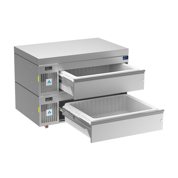 Adande VLS2.RT | Double Slimline Dual Temperature Drawer | Roller (adjustable) / Cover Top