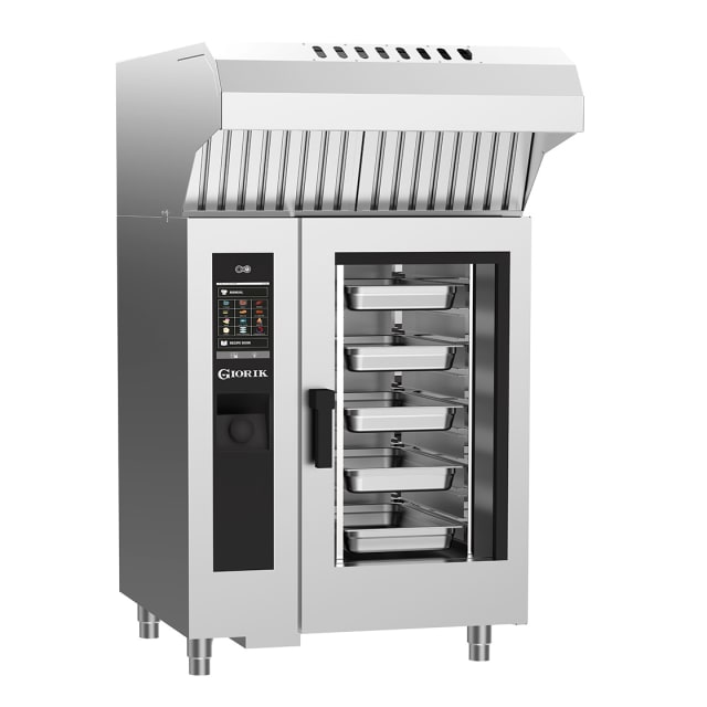 Giorik SERE101WT.SF.H | Steambox R Series Electric Combi Oven | 10 x 1/1 GN with Standard Filter and Hood | Right Hand Hinged