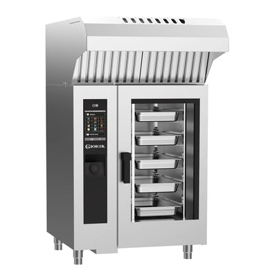 Giorik SERE101WT.L.RO.H | Steambox R Series Electric Combi Oven | 10 x 1/1 GN with Reverse Osmosis Filter and Hood | Left Hand Hinged
