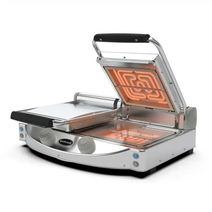 Spidocook SPE-SP020T I Spidoglass I Smooth Surface I Manual Contact Presses I Sandwich Press I Eco Version I Cooking Press