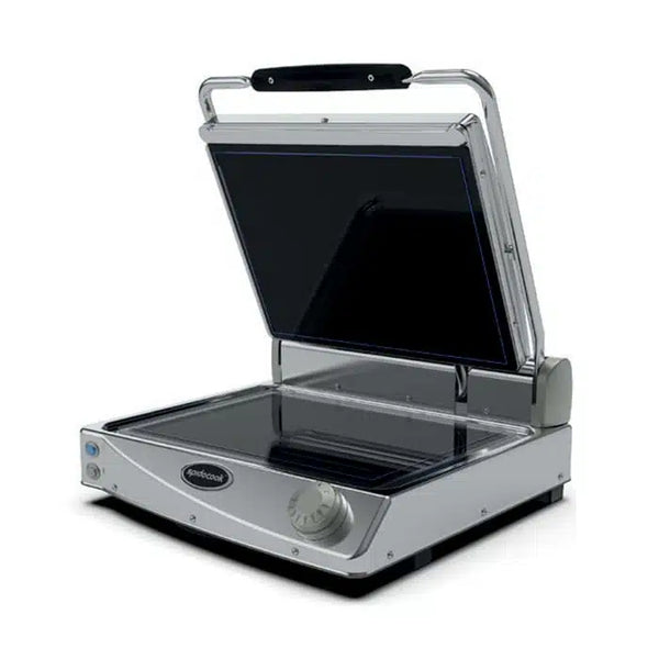 Spidocook SPE-SP015R I Manual Black I Ribbed Surface I Contact Presses I Sandwich Press I Eco Version I Cooking Press