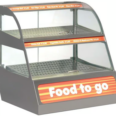 UNIS Square 2 Tray I HOT Kentucky I Table Top I Food Warmer Display I Hot I Food Display Cabinet