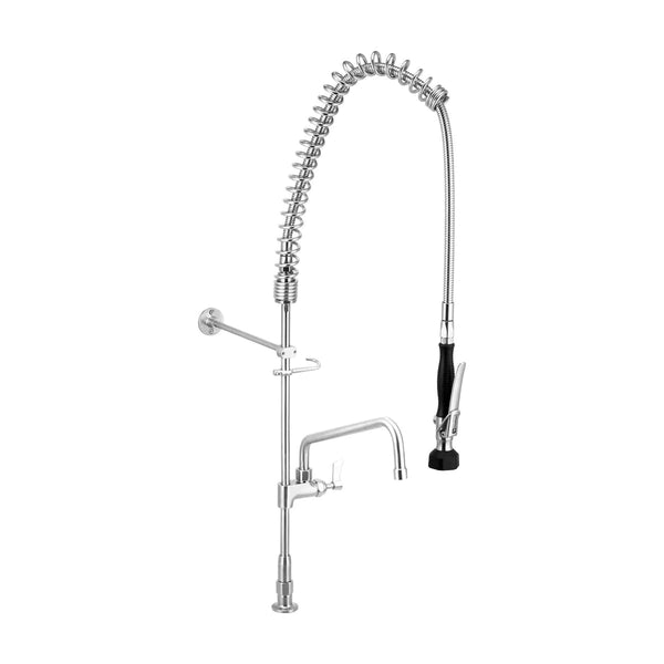 3monkeez T-3M53212 Stainless Steel Hob Mount Pre Rinse Unit I No Stops I 12" Pot Filler