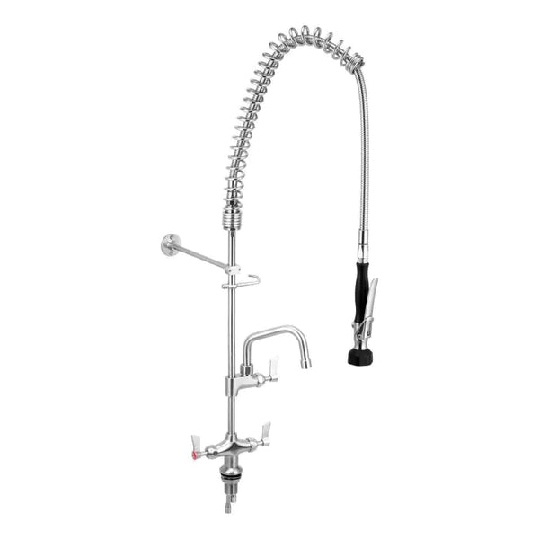 3monkeez T-3M53015 Stainless Steel Dual Bench Mounted Pre Rinse Unit I 6” Pot Filler
