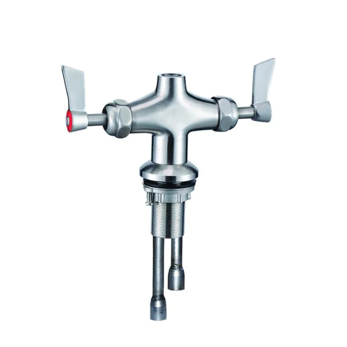 3monkeez T-3M63134 Stainless Steel Dual Bench Mount Tap Body