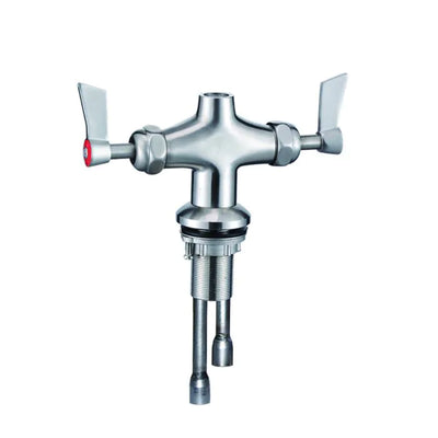 3monkeez T-3M63134 Stainless Steel Dual Bench Mount Tap Body