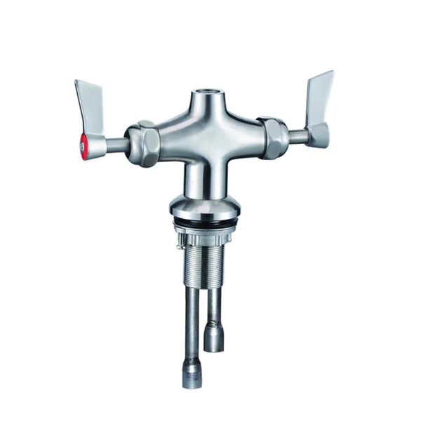 3monkeez T-3M63134 Stainless Steel Dual Bench Mount Tap Body