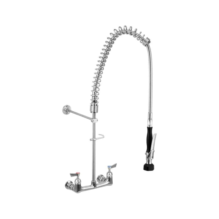 3monkeez T-3M53430 Stainless Steel Exposed Wall Mount Pre-Rinse Unit I No Pot Filler