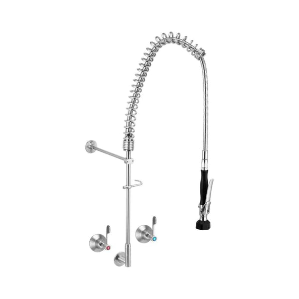 3monkeez T-3M53810 Stainless Steel Wall Stops And Elbow Pre Rinse Unit I No Pot Filler
