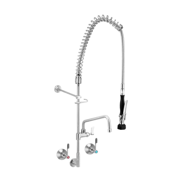 3monkeez T-3M53822 Stainless Steel Wall Stops And Elbow Pre Rinse Unit I 12" Pot Filler