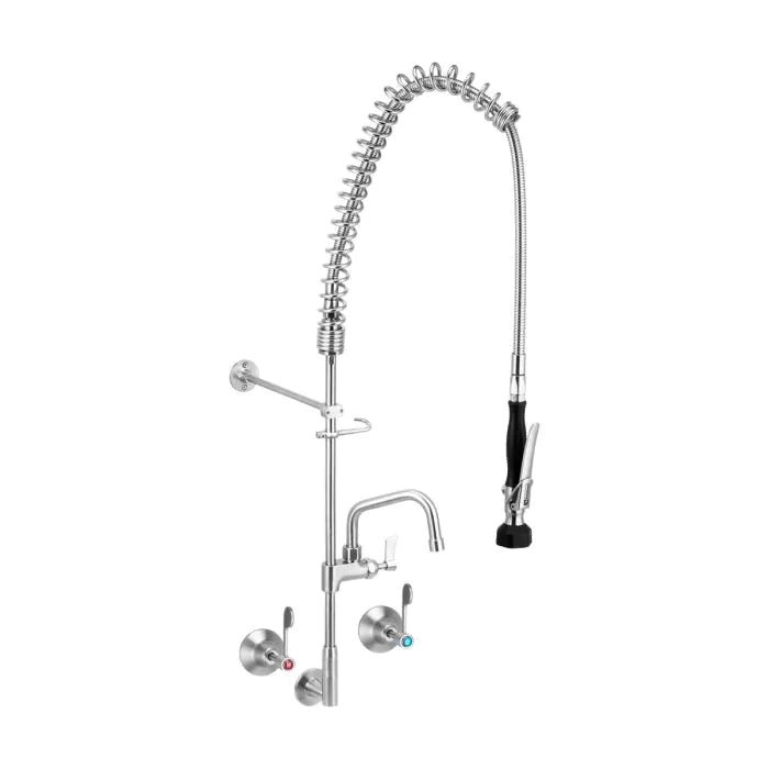 3monkeez T-3M53816 Stainless Steel Wall Stops And Elbow Pre Rinse Unit I 6" Pot Filler