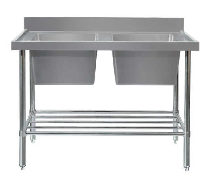 Mixrite SS2715 Double Sink Bench 700mm Depth - 1500mm Wide