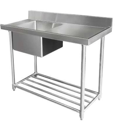 Mixrite WSS17120L Stainless Steel Dishwasher Single Inlet Sink Left 700mm Depth - 1200mm Wide