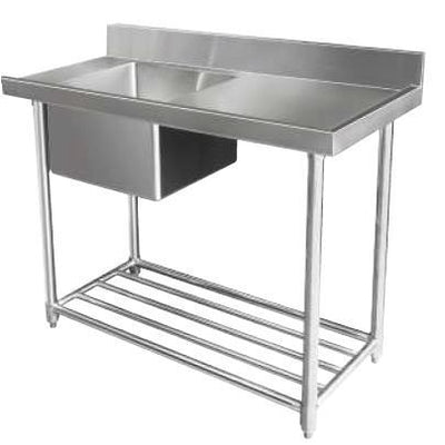 Mixrite WSS17120L Stainless Steel Dishwasher Single Inlet Sink Left 700mm Depth - 1200mm Wide