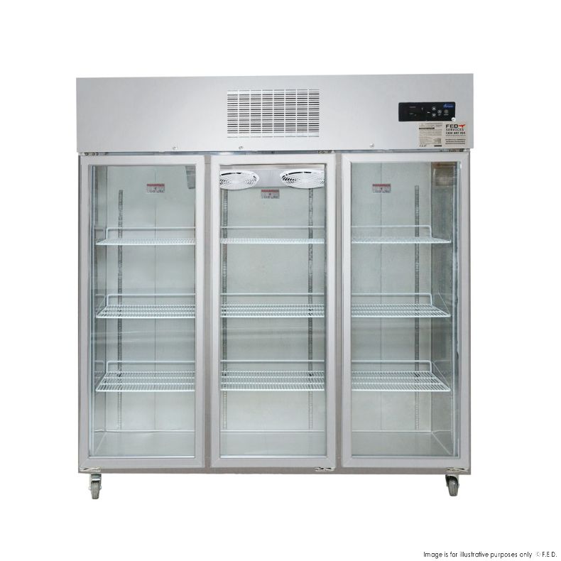 F.E.D SUCG1500 I 3 Doors Fridge I Upright Fridge I Upright Display Fridge
