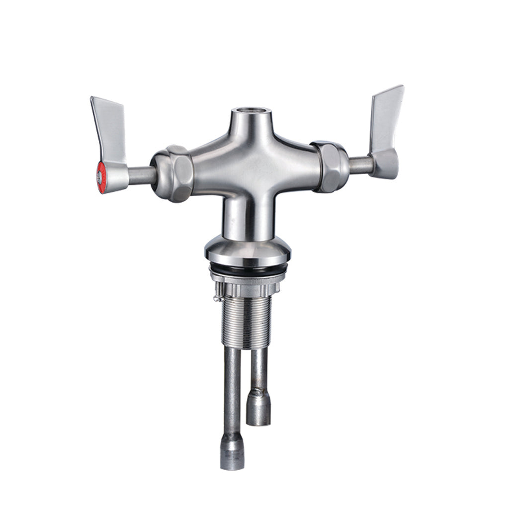 3monkeez T-3M63134 Stainless Steel Dual Hob Mounted Tap Body