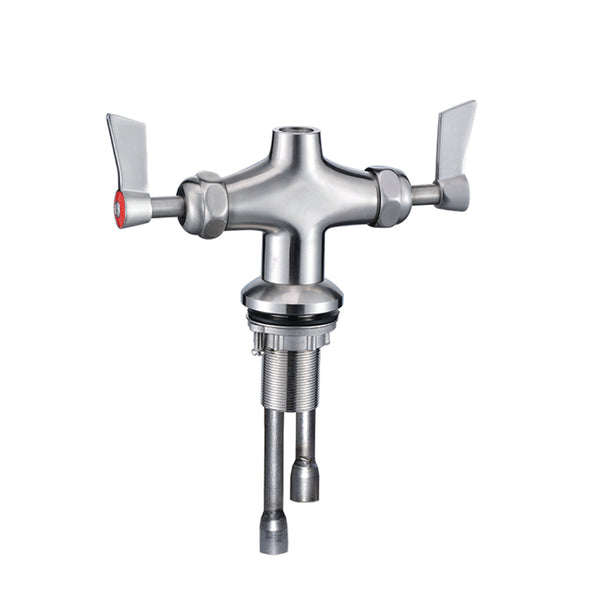 3monkeez T-3M63134 Stainless Steel Dual Hob Mounted Tap Body