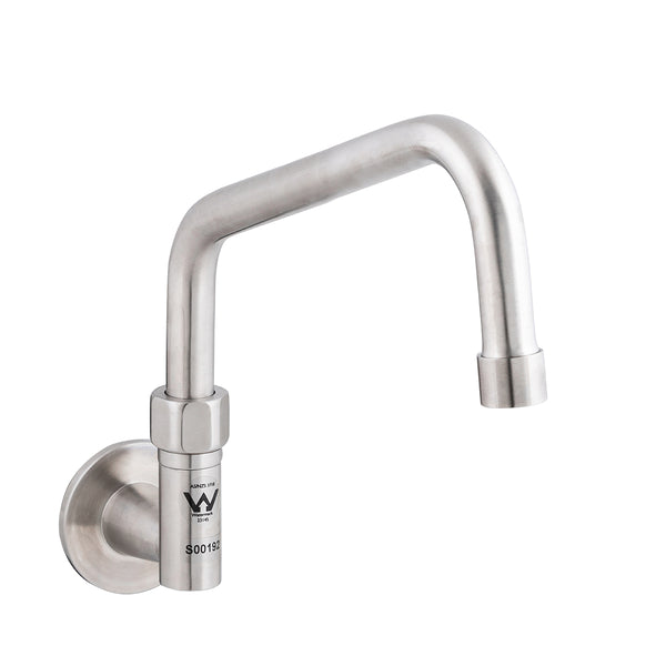 3monkeez T-3MWE08 Stainless Steel Wall Elbow and 8" Spout