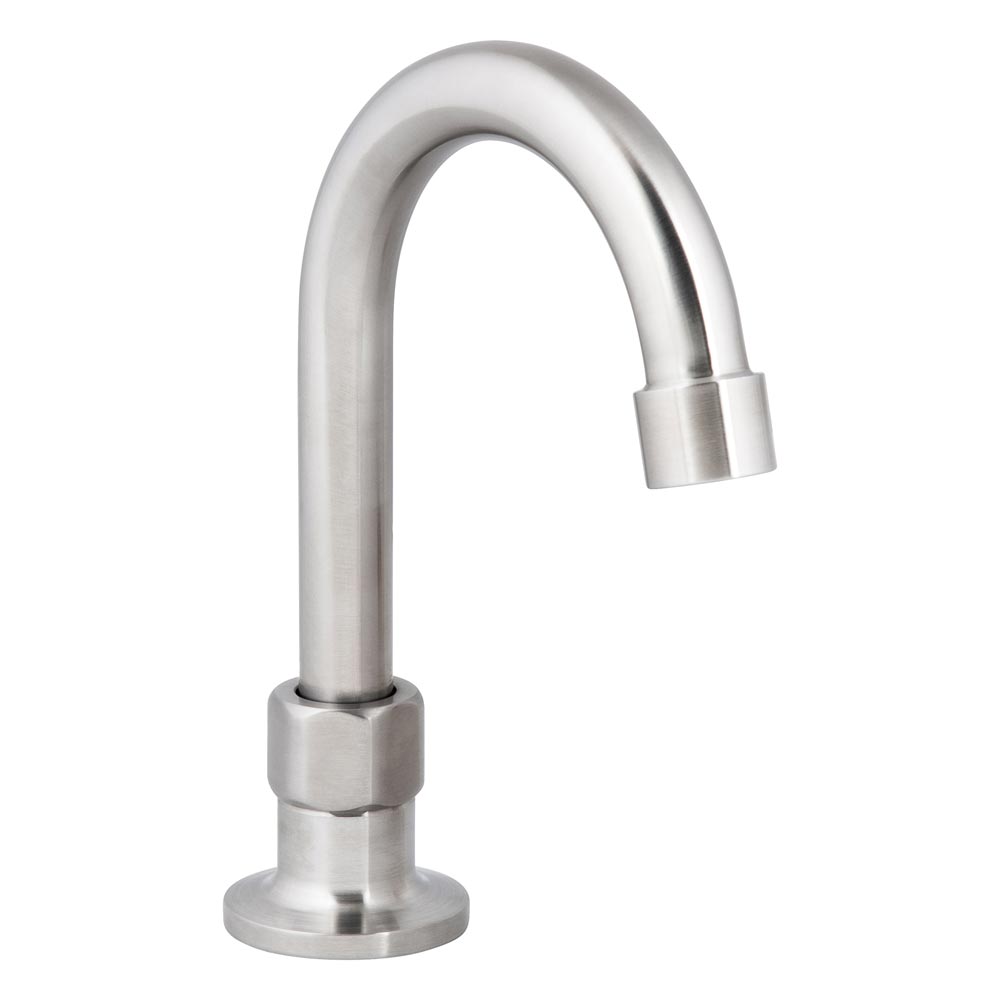 3monkeez T-3MHOG07 Stainless Steel Single Bench Mount (No Stops) with 7" Gooseneck Spout