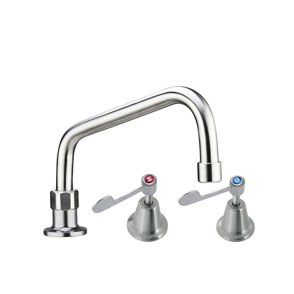 3monkeez T-3MHS08 Stainless Steel Bench Mount and Basin Stops with 8" Spout
