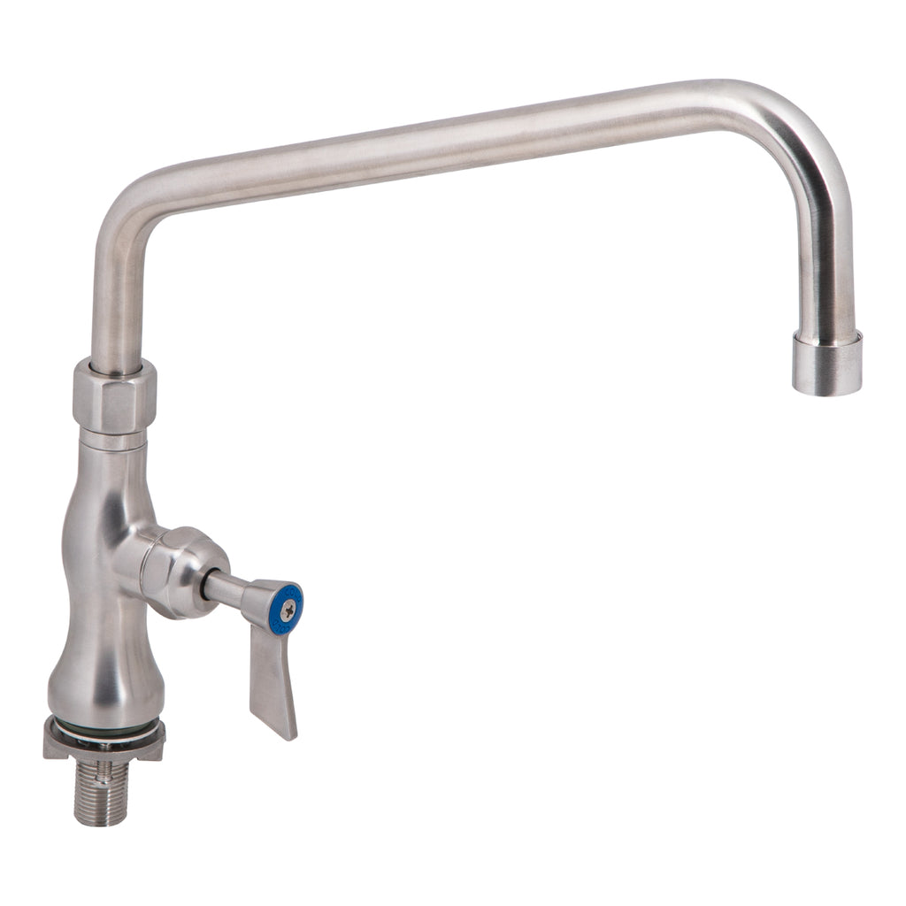 3monkeez T-3MSH12 Stainless Steel Single Bench Mount Tap Body with 12" Spout