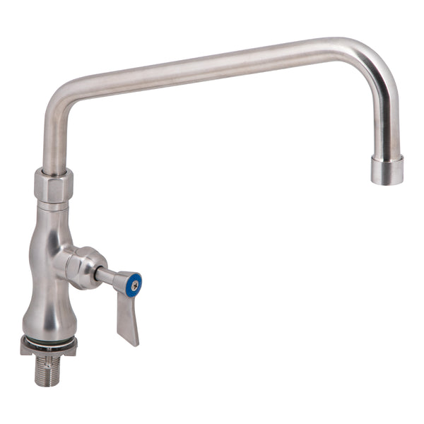 3monkeez T-3MSH12 Stainless Steel Single Bench Mount Tap Body with 12" Spout