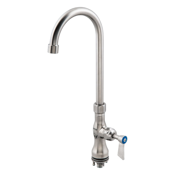 3monkeez T-3MSHG12 Single Bench Mount Body with Single Control and 12" Gooseneck Swivel Spout