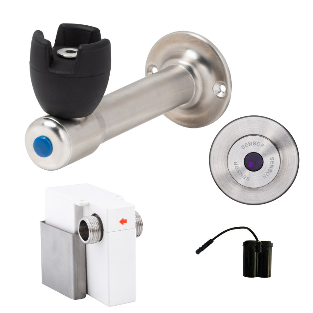 3monkeez T-3MSS-BUB90SWB 90 Degree Silicone Mouthguard Bubbler with Wall-Mount Sensor Battery Operated