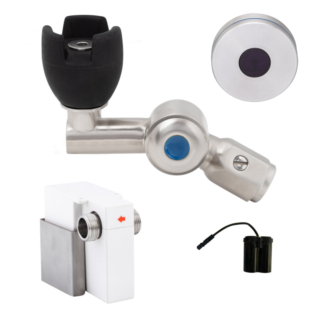 3monkeez T-3MSS-BUBS45SB 45 Degree Silicone Mouthguard Bubbler with Hob-Mount Sensor Battery Operated