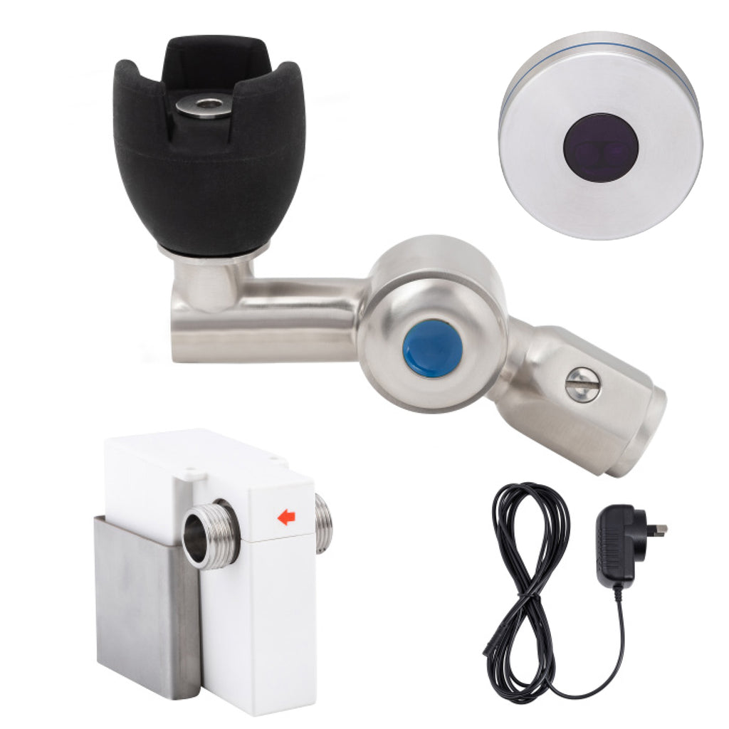 3monkeez T-3MSS-BUBS45SM 45 Degree Silicone Mouthguard Bubbler with Hob-Mount Sensor Mains Operated