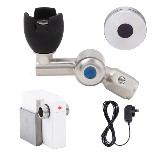 3monkeez T-3MSS-BUBS45SM 45 Degree Silicone Mouthguard Bubbler with Hob-Mount Sensor Mains Operated