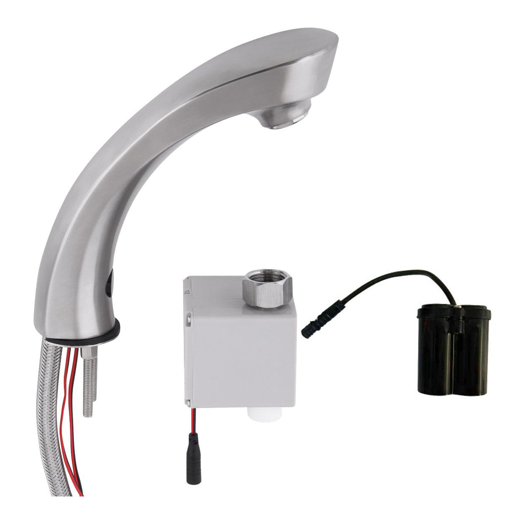 3monkeez T-3MSS-HMSTB Stainless Steel Hob Mounted Sensor Tap - Battery Powered