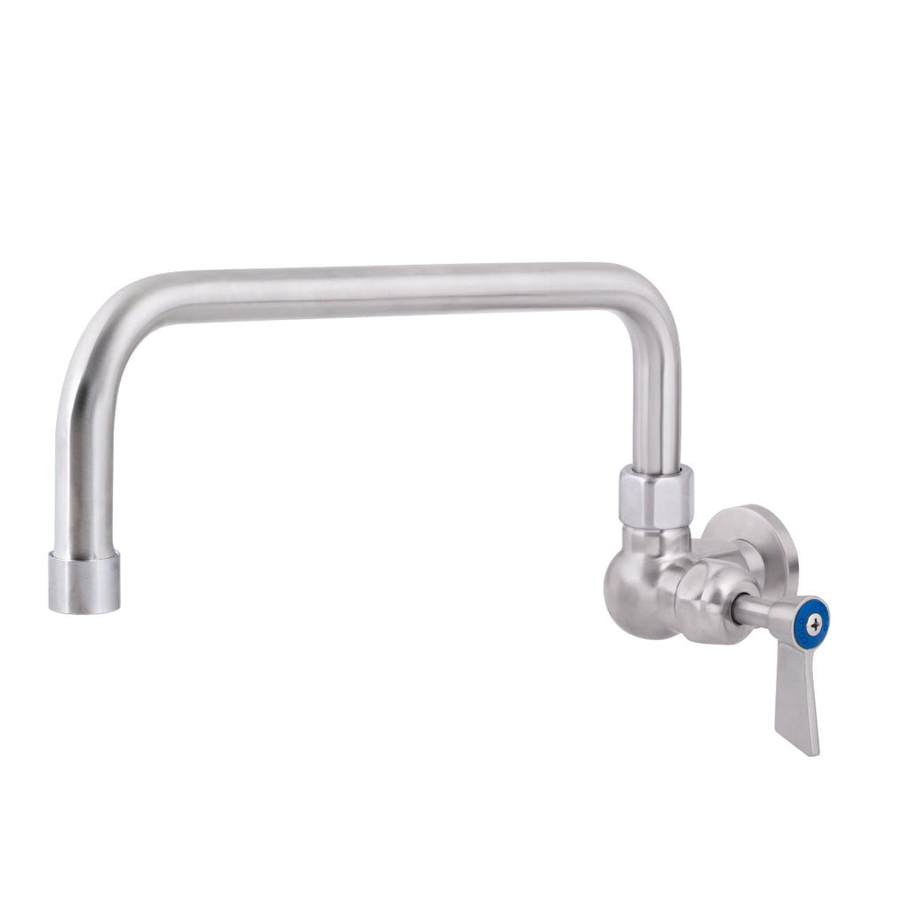 3monkeez T-3MSW12 Stainless Steel Single Wall Mount Body with Single Control and 12" Spout