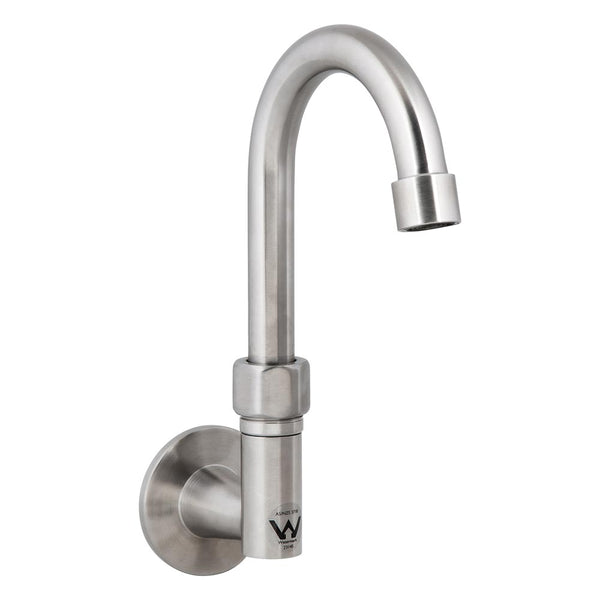 3monkeez T-3MWEG07 Stainless Steel Wall Elbow with 7" Gooseneck Swivel Spout