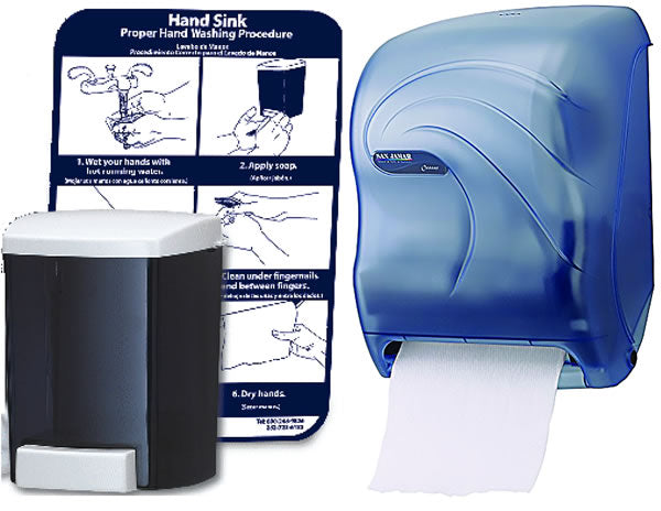 San Jamar T1430TBL | Hand Washing Station Combo