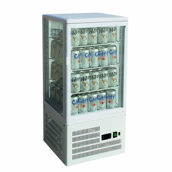 F.E.D TCBD78W I Four-Sided I Countertop I Beverage Display Cooler I Display Fridge