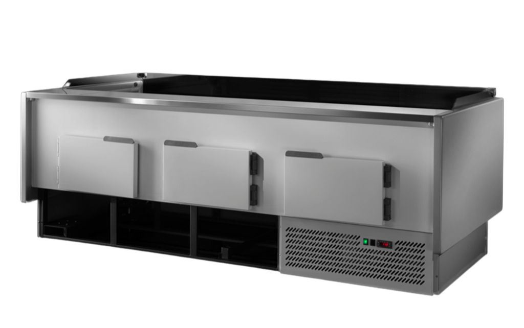F.E.D TDMR-0815SELF I Series MR80 I Black I Self-Serving I Deli I Butcher Display I Food Display I with Storage

