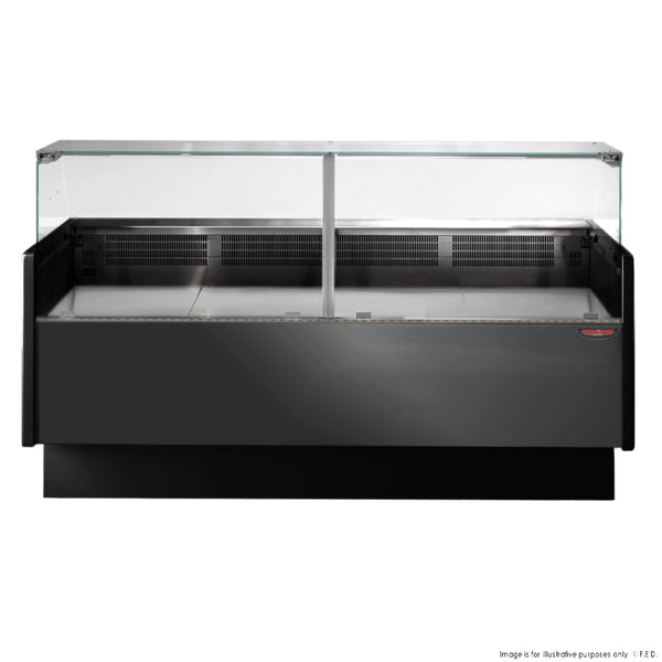 F.E.D TDMR-0820B Tecnodom I Black Wide I Deli Display I with Storage I and Castors