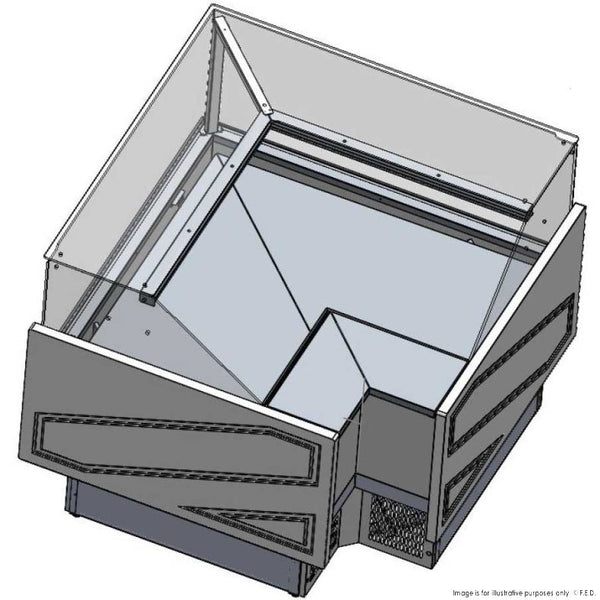 F.E.D TDMR-E Tecnodom I Black Corner I Deli Display I with Storage I and Castors
