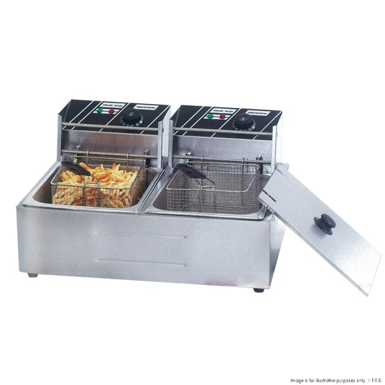 F.E.D TEF-82KW I 2 Tank I Electric Fryer I Benchtop Fryer