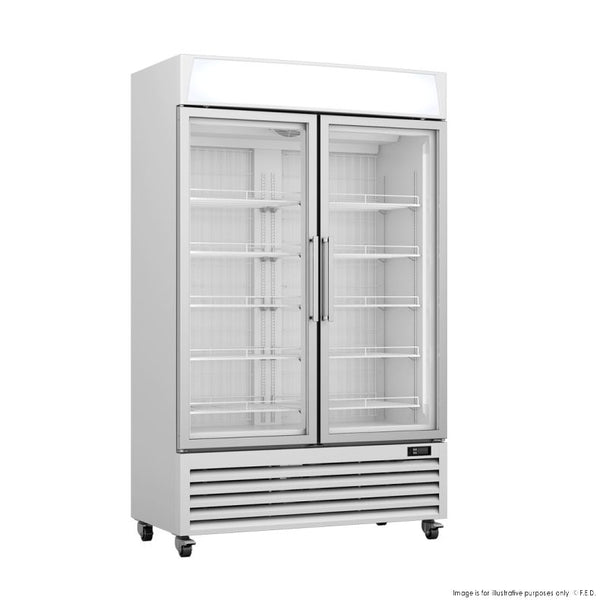 F.E.D LG-800PF I Thermaster I Double Door I Commercial Glass Doors I Upright Display Freezer